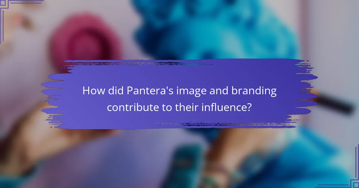 How did Pantera's image and branding contribute to their influence?