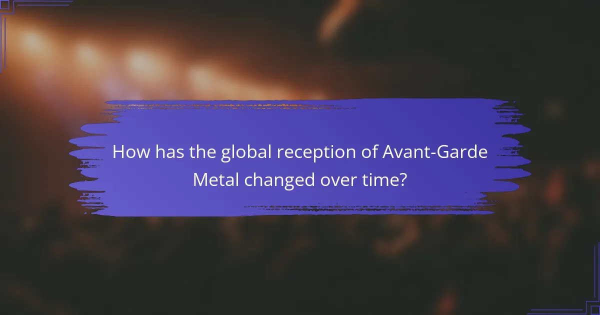 How has the global reception of Avant-Garde Metal changed over time?