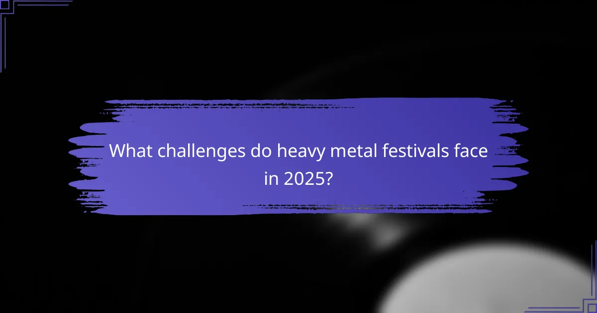 What challenges do heavy metal festivals face in 2025?